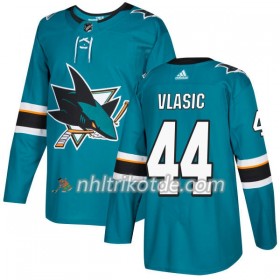 San Jose Sharks Trikot Marc-Edouard Vlasic 44 Adidas 2017-2018 Teal Authentic - Herren